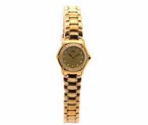 Ebel Classic Wave REF:8057902 Mini 18K Factory Diamond ladies 23mm Watch