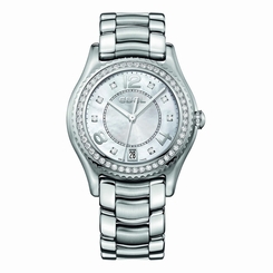 NEW Ebel X-1 Women's White Mother of Pearl Steel on Steel Diamond Watch 1216110