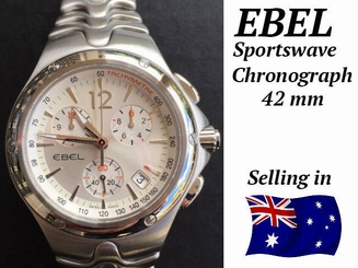 Gents Ebel Sportswave Chroonograph Full Steel Selling In Aust