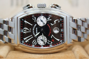 BRAND NEW FRANCK MULLER CONQUISTADOR CHRONOGRAPH 8005 STAINLESS STEEL B&P