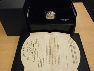 Franck Muller 8001 CC King Conquistador Chrono 39 by 56MM S/S Auto. WOW. B/P.