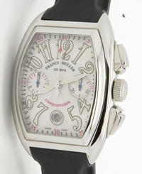 Franck Muller Conquistador 8002CC Automatic Chronograph White dial w/ Date B&P