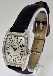 Franck Muller Curvex 18k White Gold Diamond Watch Box/Papers 1752 QZ DP