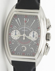 Franck Muller Conquistador 8005 CC Gray Chronograph Steel Automatic New w/ B&P