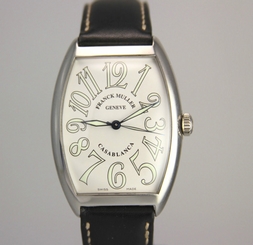 Mens 34mm FRANCK MULLER 6850 Casablanca SWISS Automatic Steel Leather Watch