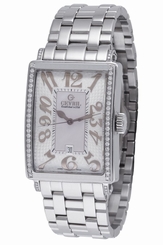 Gevril Women's 6209NEB Glamour Diamond Automatic MOP Dial Date Steel Wristwatch
