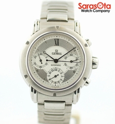 Gevril 2857 Chronograph Silver Roman Dial Stainless Steel Automatic Men's Watch