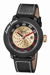 Gevril Men's 1102 Alberto Ascari Automatic Limited Edition Black Leather Watch