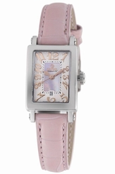 Gevril Women's 8048R Swiss Made Super Mini Quartz Pink Mother of Pearl Watch