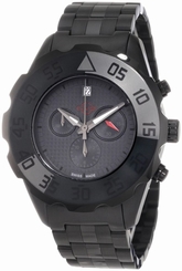 LIMITED GV2 by Gevril Men's 3005B Parachute Black PVD Chronograph Bracelet Watch
