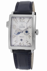 Gevril Men's 5850 Avenue of Americas Serenade White Gold Bezel Automatic Watch