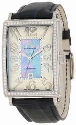 Gevril Women's 6207NL Glamour Automatic Diamond Blue MOP Dial Date Watch