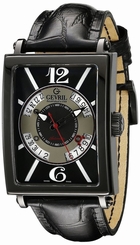 Gevril Men's 5050 Avenue Of Americas Automatic Self Wind Black Watch