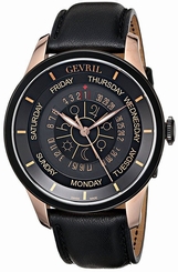 Gevril Men's 2004 Columbus Circle Automatic Limited Edition Leather Date Watch