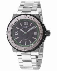 Gevril Men's Watch 3111B Seacloud Automatic Stainless Steel Black Dial Date
