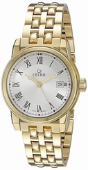 Gevril Men's 2520 PARK Silver Dial Gold IP Stainless Steel Date Swiss Wristwatch
