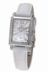 Gevril Women's 8249NE Super Mini White MOP Dial Diamond Date Watch