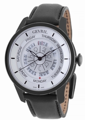 Gevril Men's 2005 Columbus Circle Automatic Black Astrological Symbols Watch