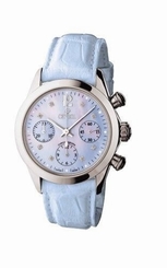 NEW Gevril Women's 2907 Lafayette Automatic Chrono Date DIAMOND Leather Watch