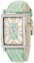 Gevril Womens 7246NT Avenue of Americas Green Mother Of Pearl DIAMONDS Watch