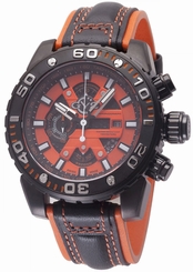 GV2 by Gevril Men's 1402 Polpo Analog Display Swiss Quartz Black Watch GENUINE!