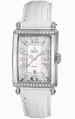 Gevril Women's 6209NT Avenue of Americas Glamour Diamond Automatic Leather Watch