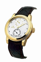 Gevril Men's 2405L Gramercy Automatic Yellow Gold Brown Leather Wristwatch
