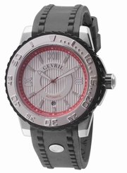 Gevril Men's 3113 Seacloud Automatic Luminous Black Rubber Date Wristwatch