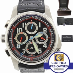 MINT Girard Perregaux Steel Rallye Monte-Carlo Chronograph R&D 01 Watch 49931