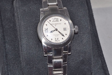 Ladies Stainless Steel Girard -Perregegaux "F" AN 1868 Ref. 8039 Watch