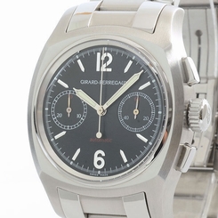 Pre-Owned GIRARD-PERREGAUX All SS Black Dial Men's Automatic Watch 24990.1.11,ML