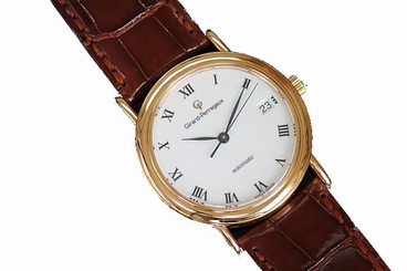 Pre-Owned Girard-Perregaux Classic PG/Leather White Dial Mens Auto Watch 4797,MR