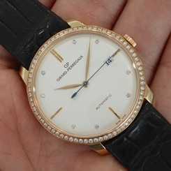 Girard Perdreaux Classique Elegance 18k Rose Gold Diamonds 49525D52A1A1-BK6A