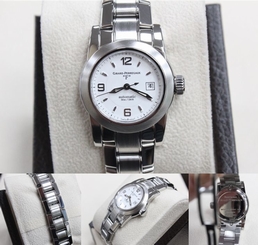 GIRARD PERREGAUX 8039 F AUTOMATIC DATE LADIES STAINLESS STEEL WHITE DIAL
