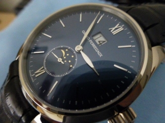 Girard Perregaux Big Date Moon Moonphase 18k WG Watch with Deployment Buckle