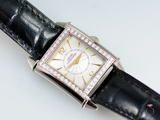 Girard Perregaux Vintage 1945 18K White Gold Ladies Watch Original Diamond Bezel