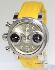 Graham Swordfish Chronograph Stainless Automatic Mens Watch 2SWAS Box/Papers