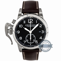 Graham Chronofighter Chrono 2CXAS.B01A.L23 Auto 42mm Steel Mens Strap Watch
