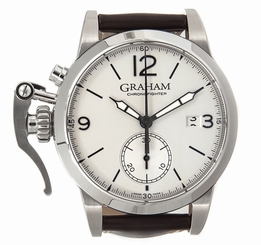 Graham Chronofigher 1695 Steel Silver Dial Automatic Mens Watch 2CXAS.S02A.L23S