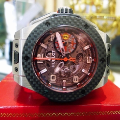 Hublot Big Bang FERRARI Chronograph Skeleton Dial 45mm Men Watch 401.nq.0123.vr