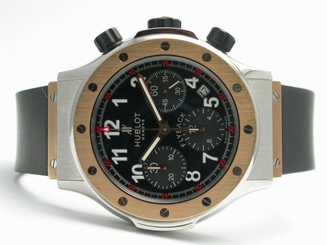 HUBLOT FLYBACK 1926.7 CHRONO SUPER B 2 TONE ROSE GOLD/STEEL 42MM MENS WATCH