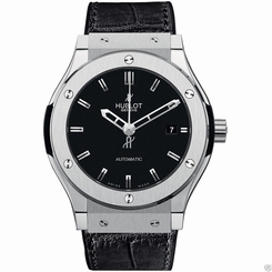 Hublot Classic Fusion Automatic Titanium 42mm Black 542.nx.1170.lr Ret: $7,800