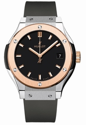 Hublot 581.no.1181.rx Classic Fusion Quartz Titanium 33mm Rose Gold Ret: $6,800