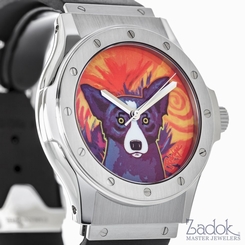 Hublot George Rodrigue Blue Dog Ltd. Stainless Steel 41mm Men's Automatic Watch