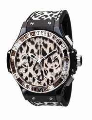 Hublot Big Bang Snow Leopard Auto Diamond Dial Ladies Watch 342.CW.7717.NR.1977