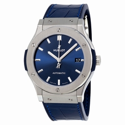 Hublot Classic Fusion Blue Sunray Dial Titanium Automatic Mens Watch