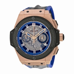 Hublot King Power Unico Gold Skeleton Sapphire Dial Automatic Mens Watch