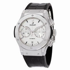 Hublot Classic Fusion Chronograph White Opalin Dial Titanium Mens Watch