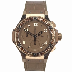 HUBLOT WOMEN'S BIG BANG DIAMOND 39MM AUTOMATIC ANALOG WATCH HUBLOT BROWN