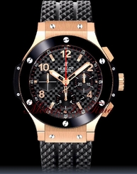 Hublot Big Bang Rose Gold & Black Ceramic 44mm on Rubber Strap 301.PB.131.RX